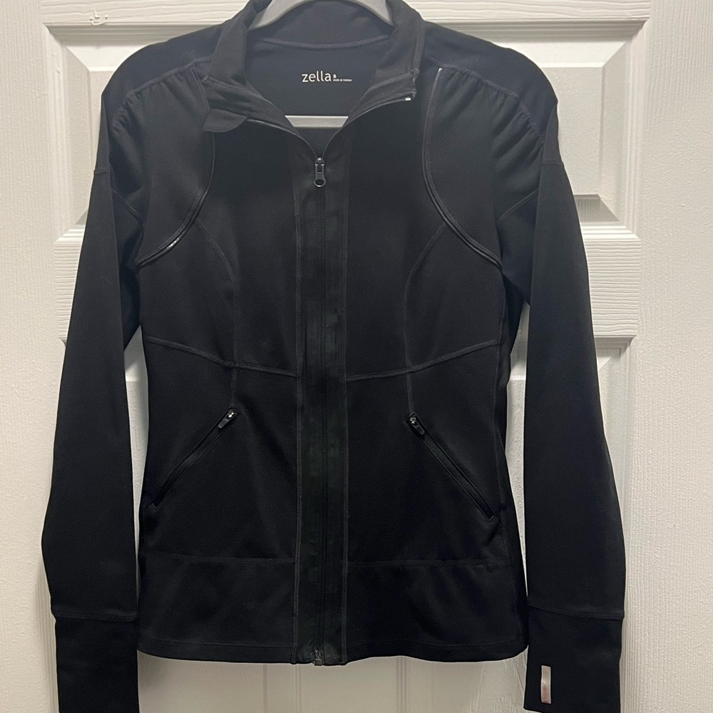 Zella Athletic Jacket W/Super Cute Detail & Zipper Pockets Womens Size Small